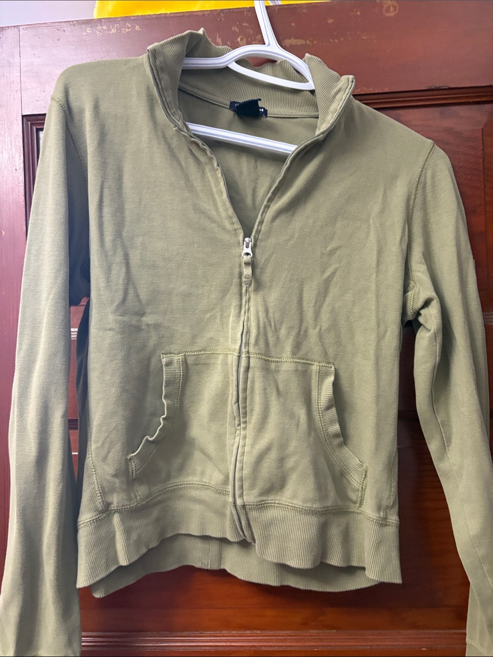 GAP Olive Green Teddy Zip-Up Jacket